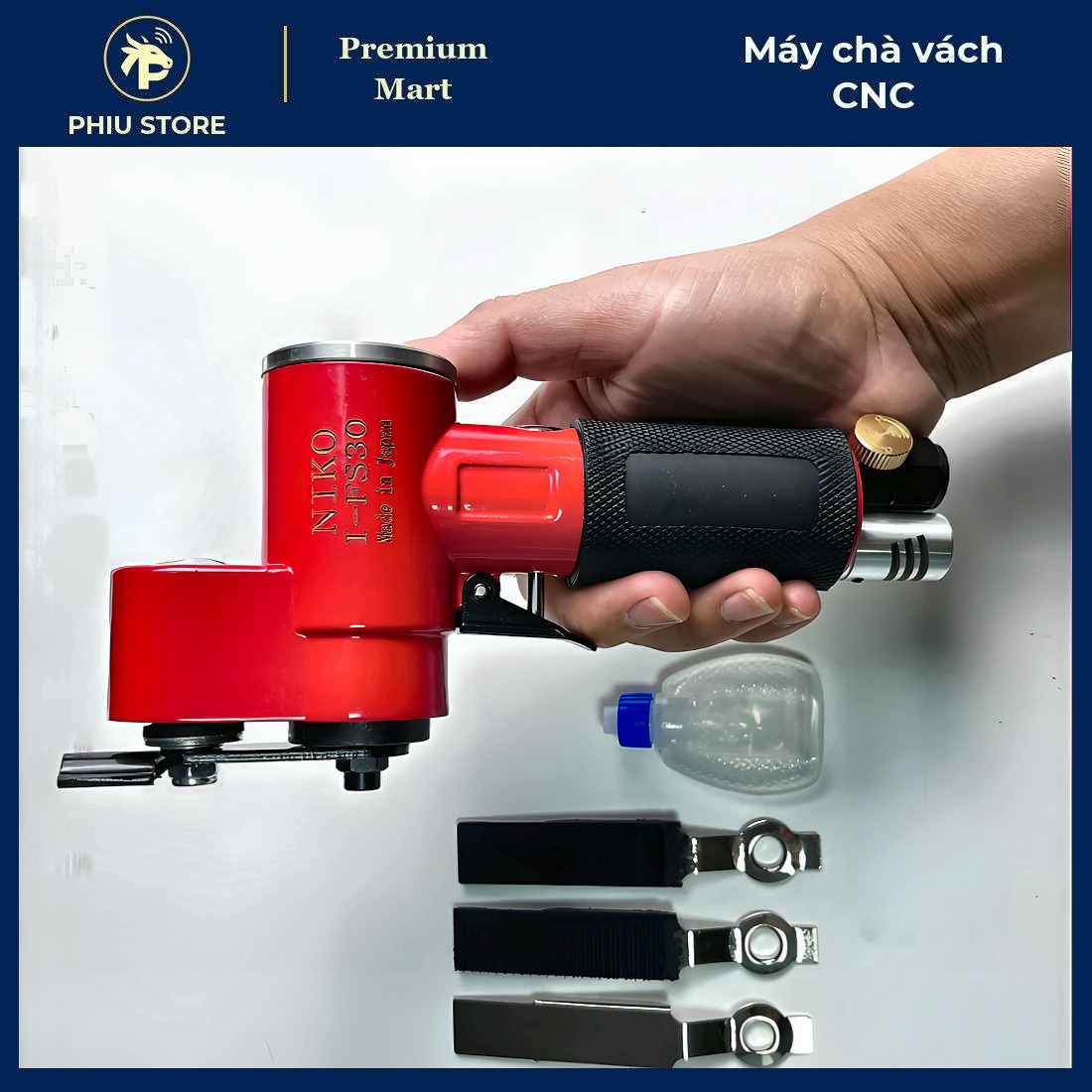 Máy chà vách CNC, máy chà nhám hơi cầm tay, máy chà nhám khí nén, máy chà nhám mini cầm tay, đế 60x17mm, PHIU STORE_thumbnail_5
