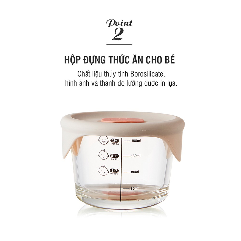 Hộp đựng thức ăn cho bé Lock&Lock có vạch chia 230ml*3 hộp - Nắp màu xám, silicone màu hồng nhạt_thumbnail_2