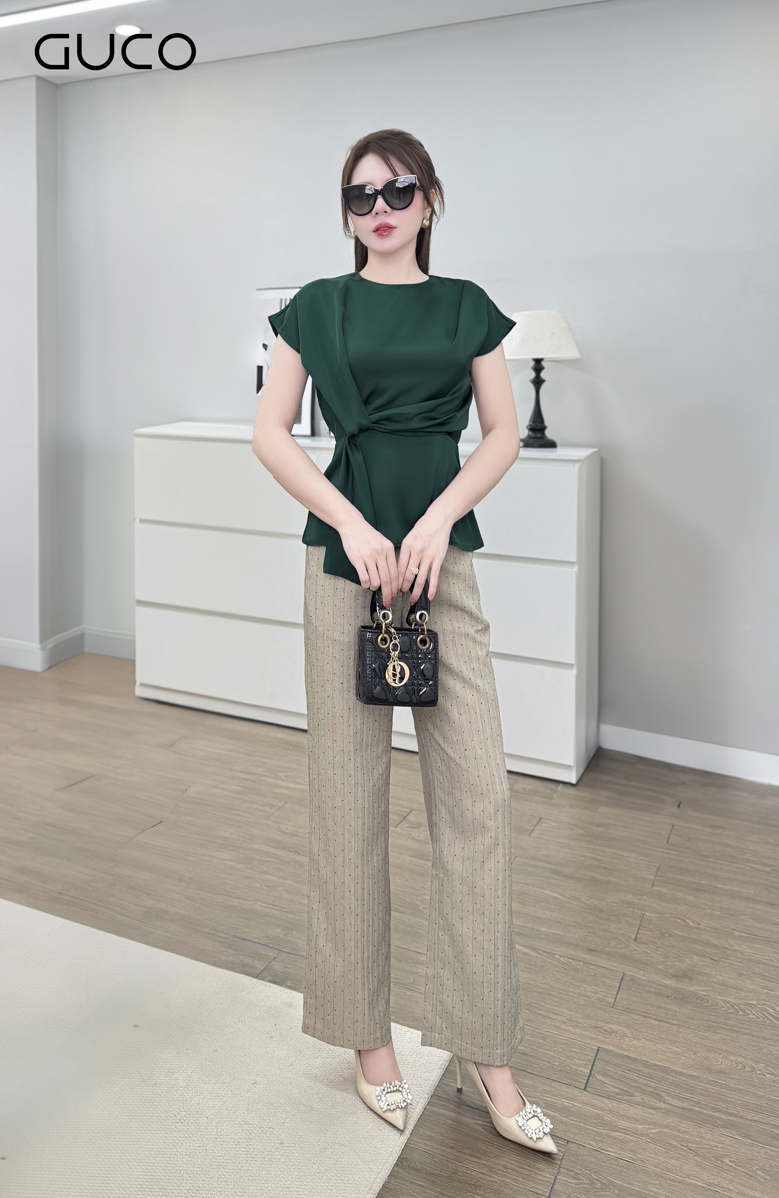 QUẦN ỐNG SUÔNG SỌC PHALE - BE