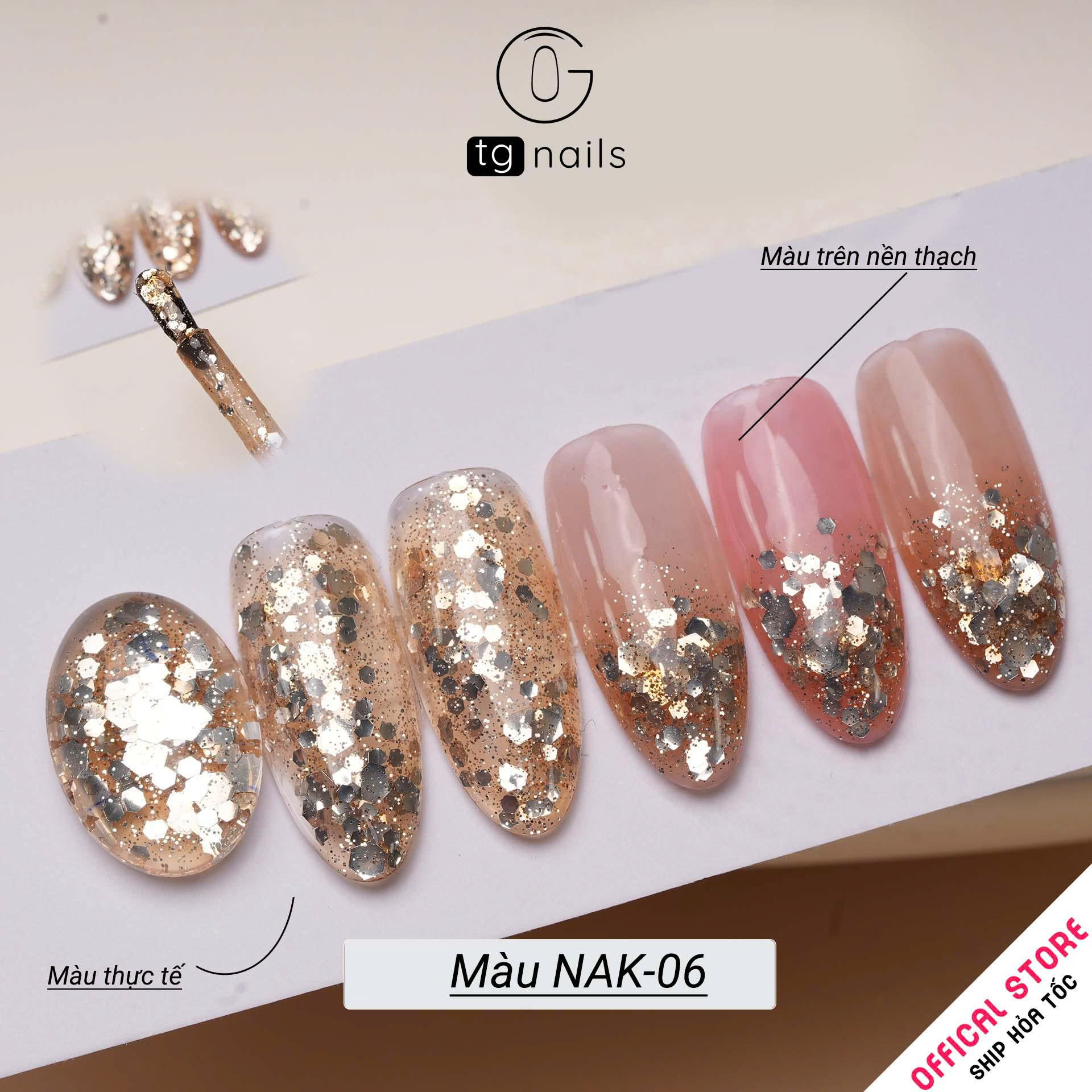 Sơn móng gel TG - Nhũ Siêu Sáng chai 15ml_thumbnail_6