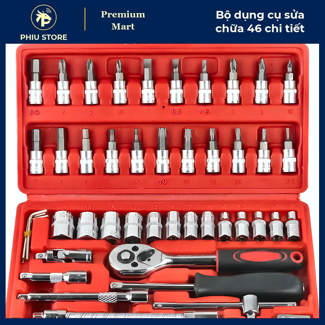 Bộ Tuýp Sửa Xe Máy - Bộ Dụng Cụ Sửa Chữa 46 Chi Tiết, Bộ Tuýp Sửa Xe Ô Tô - PHIU STORE_thumbnail_8