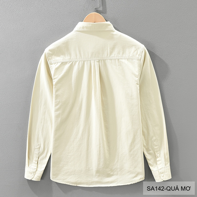 SA142 - Áo Sơ Mi Dài Tay Nam Phong Cách Nhật Bản Chất Cotton 100% Đa Năng_thumbnail_5