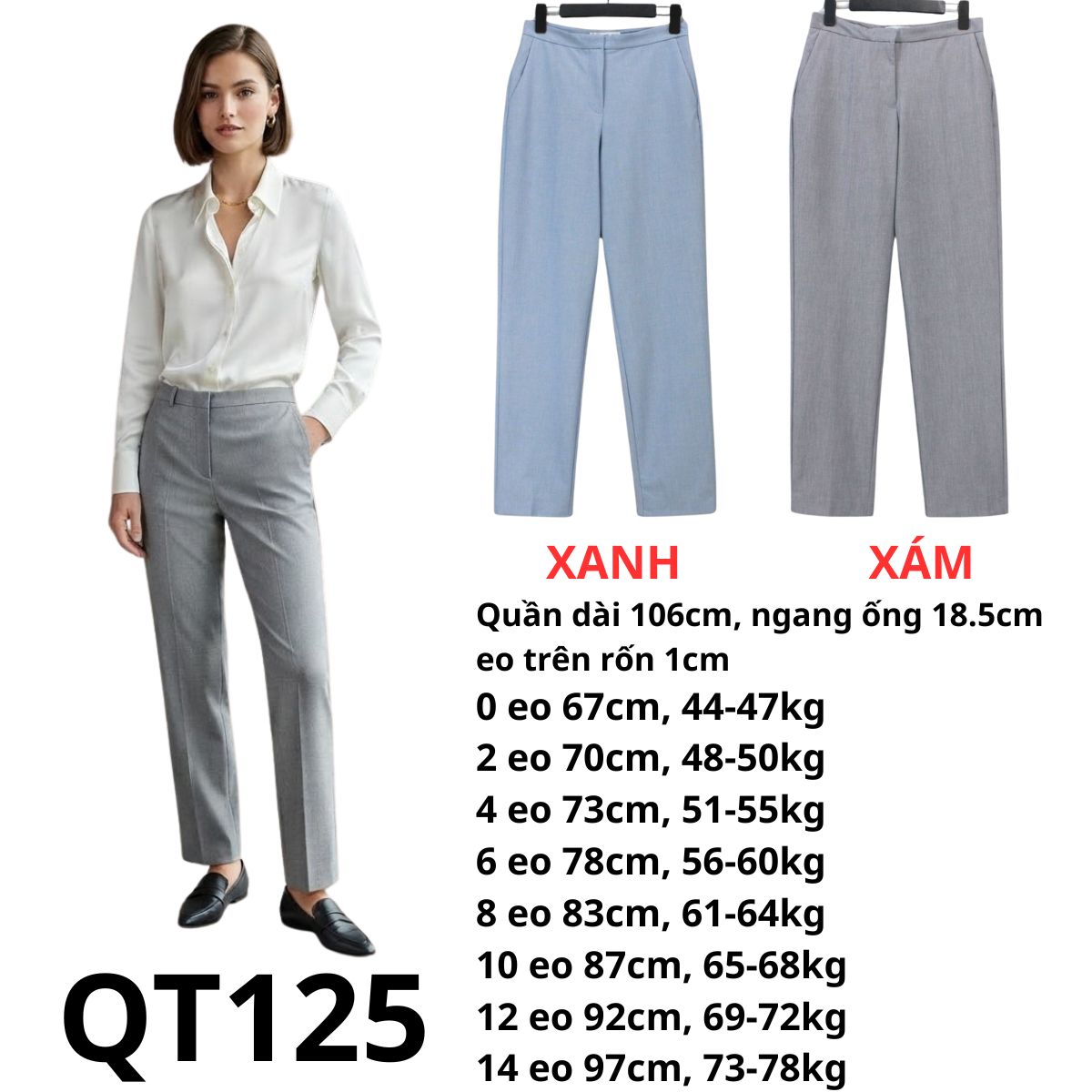 QT125 - Quần tây MG