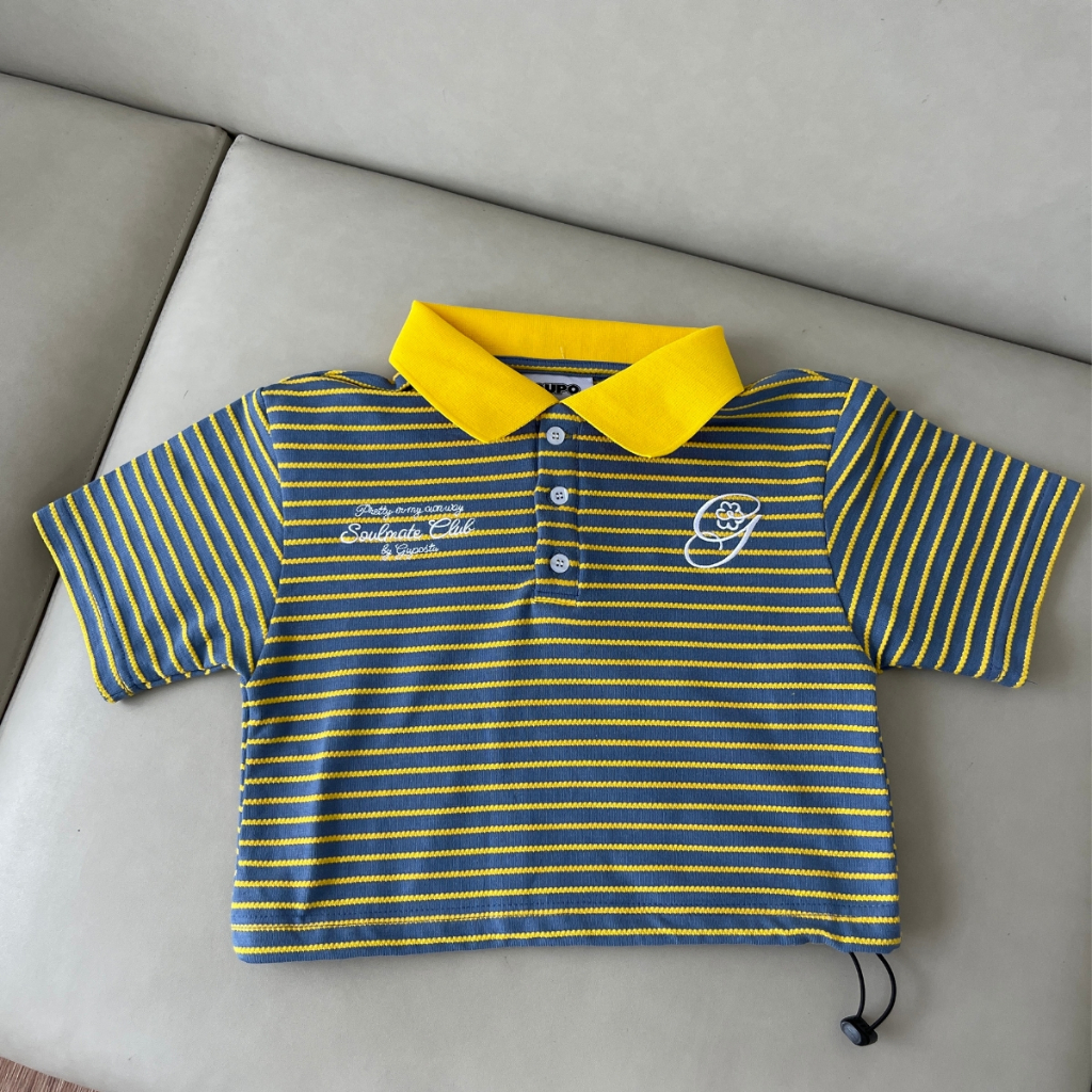 Áo Polo Crop Nữ GUPO Form Fit Thun Gân Co Giãn Dây Rút Gấu Áo Local Brand - PLS03