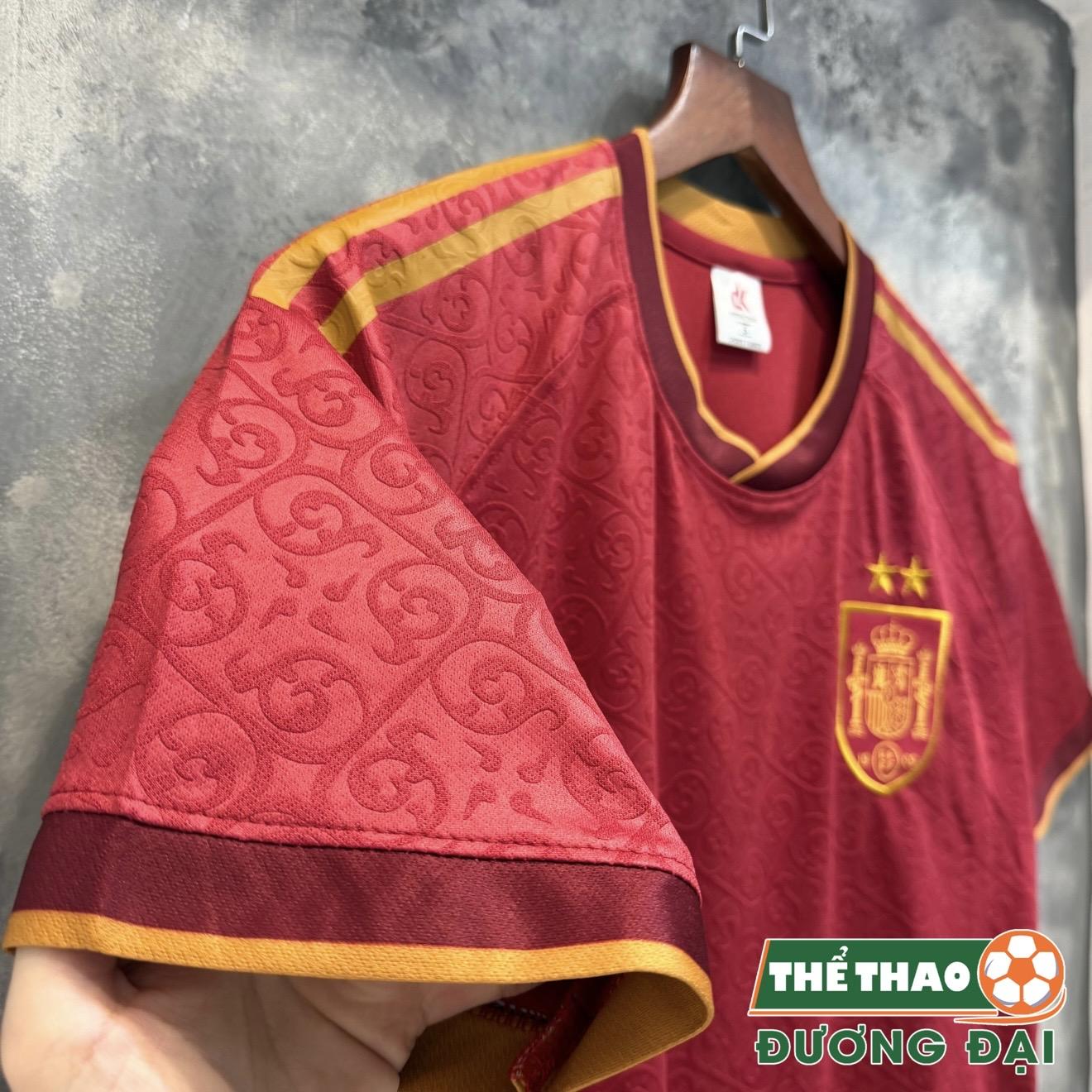 Quần Áo Bóng Đá ĐT Tây Ban Nha Đô 26/27 Thun Mè Thoáng Khí Thể Thao Đương Đại_thumbnail_5