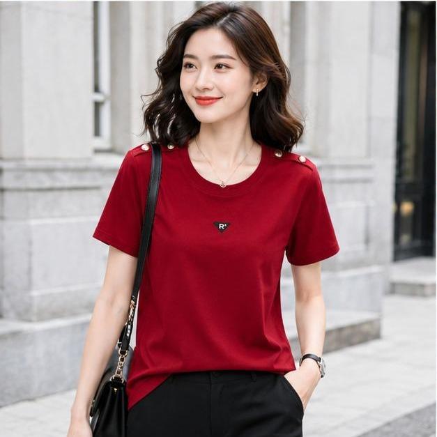 Áo Thun lẻ 353 Cổ Tròn Sọc mới mimi Free Size 45-75kg Co Giãn 4 Chiều Tôn Dáng Mềm Mịn Thoáng Mát Dễ Phối Phong Cách Borip Quảng Châu Chất Liệu Cao Cấp_thumbnail_9