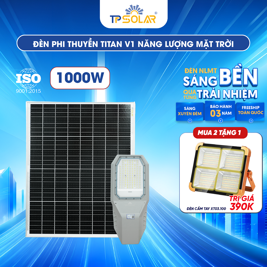 Đèn phi thuyền TITAN V1 năng lượng mặt trời TP SOLAR PRO PT21