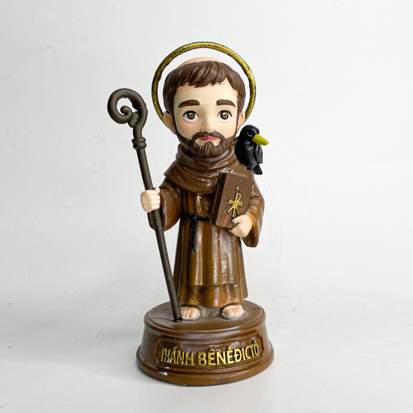 Tượng Thánh Benedicto chibi 15cm
