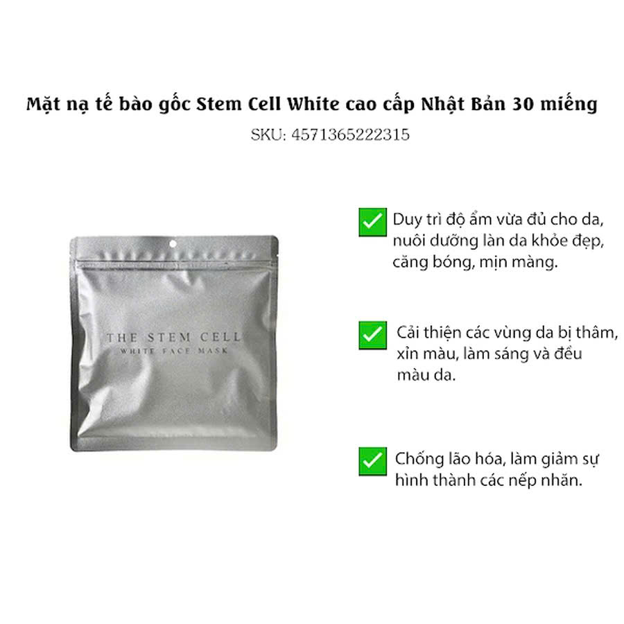 Gói 30 miếng mặt nạ The  stem cell Nhật Bản_thumbnail_2