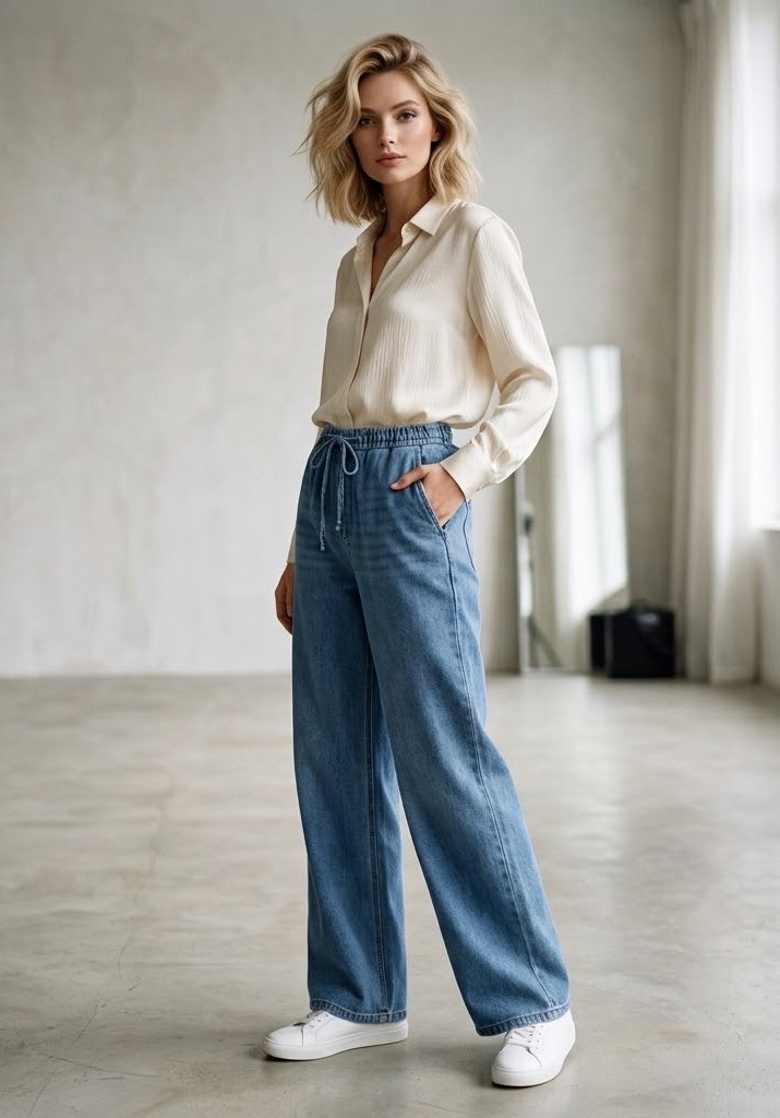 QJ107 - Quần Jeans lưng thun