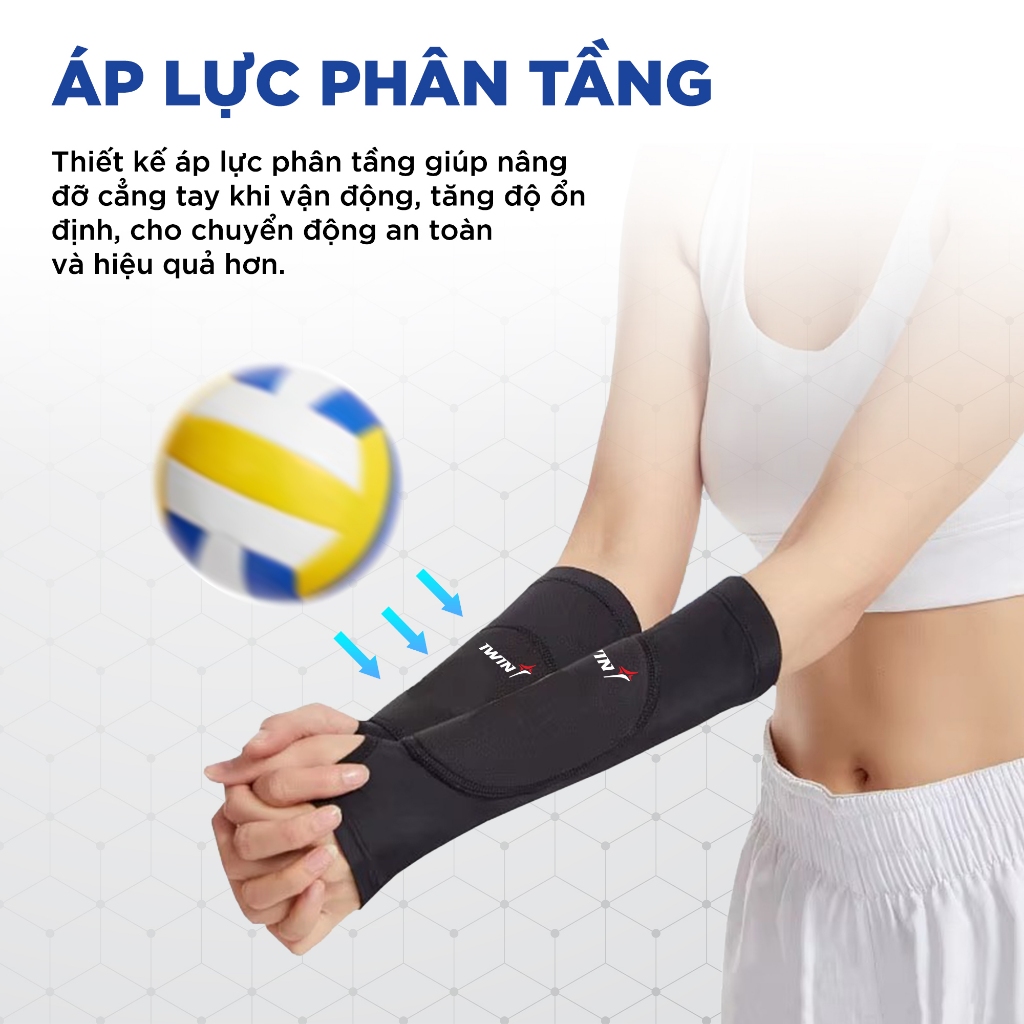 Băng Tay Dài Bóng Chuyền iWin Keepa (1 Cặp) Hỗ Trợ Tập Luyện Thể Thao Đương Đại_thumbnail_1
