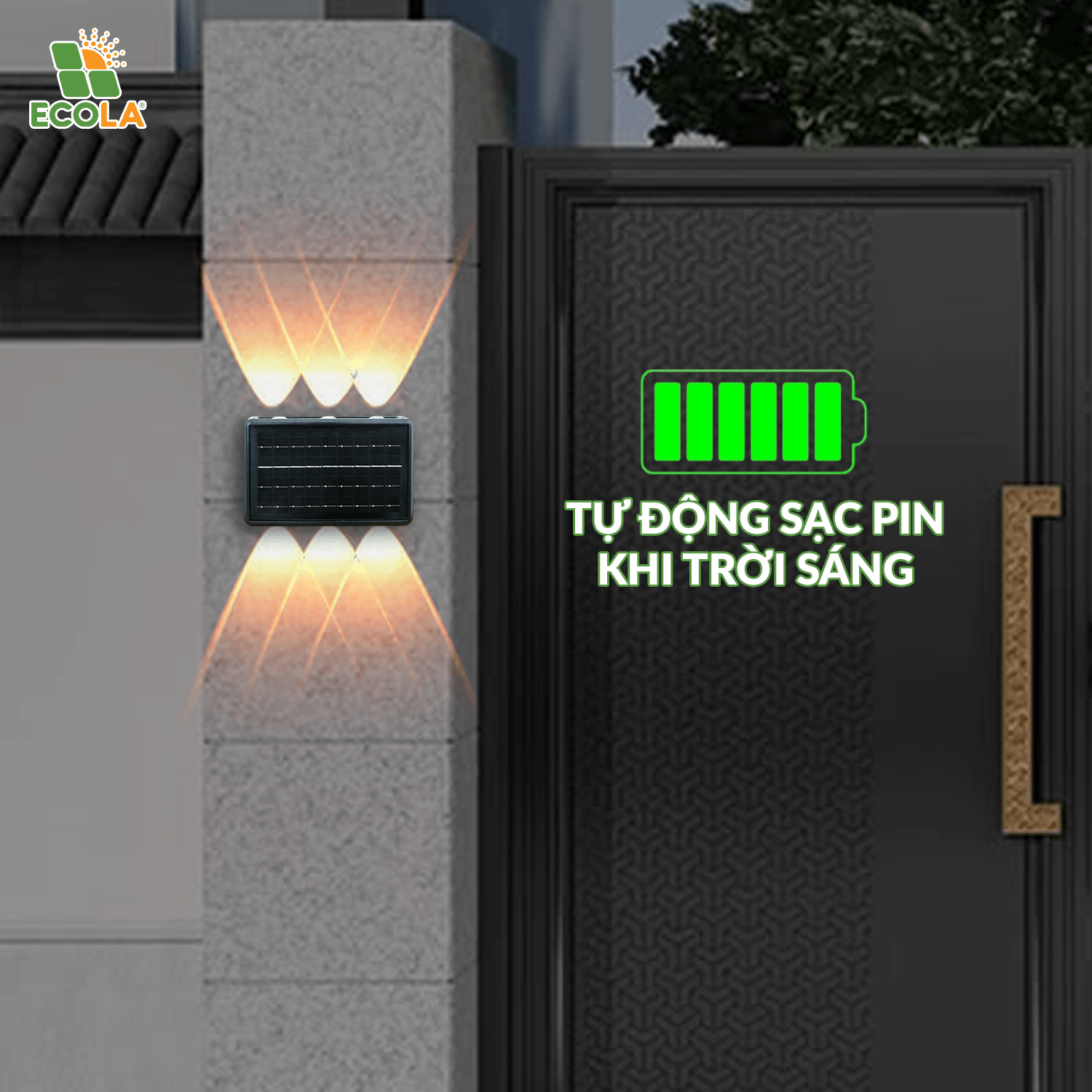 Đèn trang trí hắt tường năng lượng mặt trời ECOLA HT11_thumbnail_4