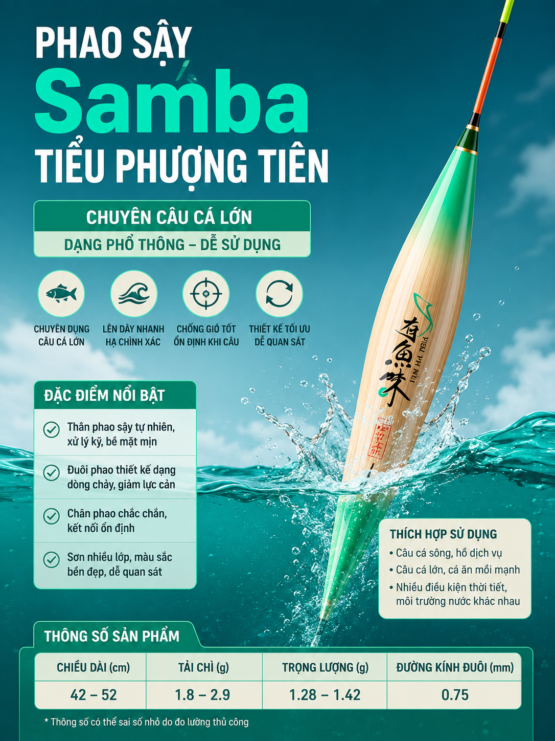 Phao Sậy Samba Tiểu Phượng Tiên Cao Cấp_thumbnail_3