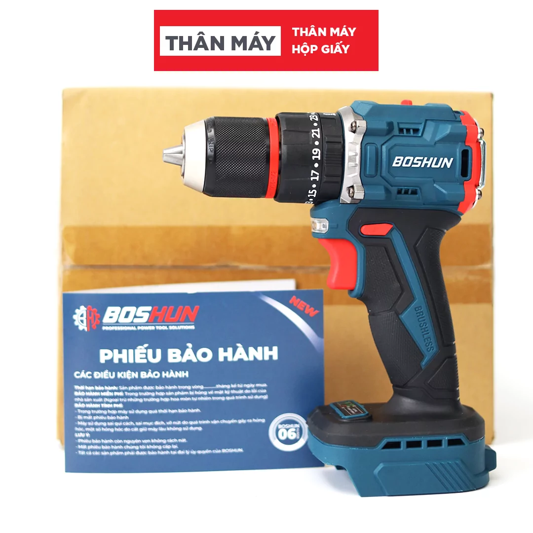 Máy Khoan Pin 13mm BOSHUN BS-ID1365BL – 3 Chức Năng Khoan Búa, Bắt Vít, Khoan Tường, Gỗ, Sắt – Động Cơ Không Chổi Than_thumbnail_4