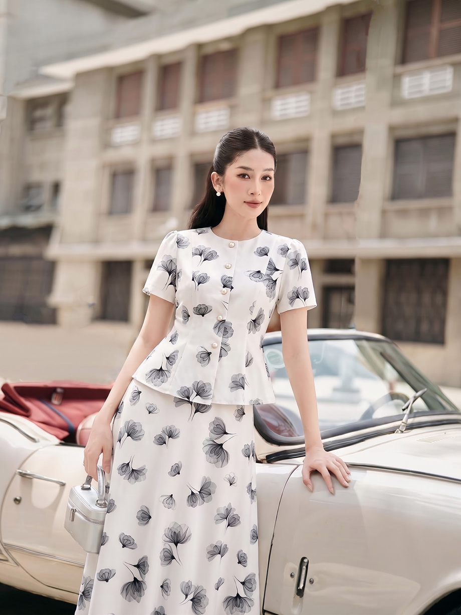 Bộ váy hoa áo peplum 26505_thumbnail_2