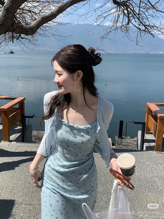 Lucas - set váy thun hoa nhí 2 dây dáng dài + áo cardigan_thumbnail_2
