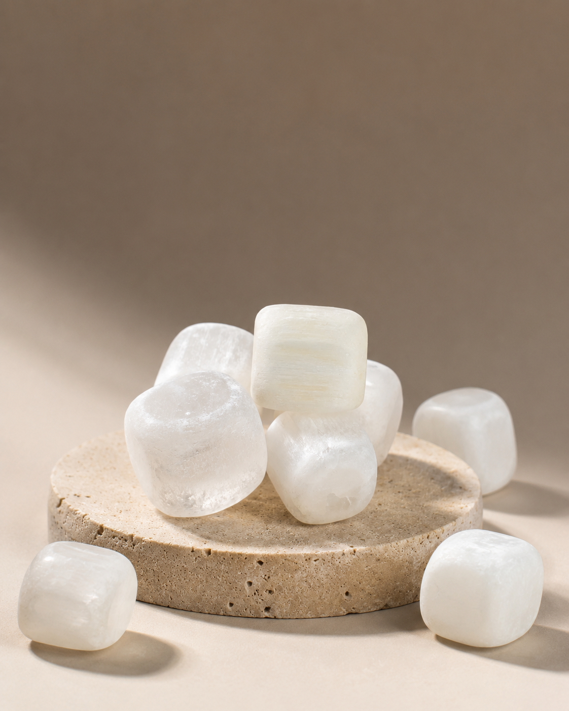 Đá cuội đã mài / Tumbled Satin Spar size 2 - 4cm/viên