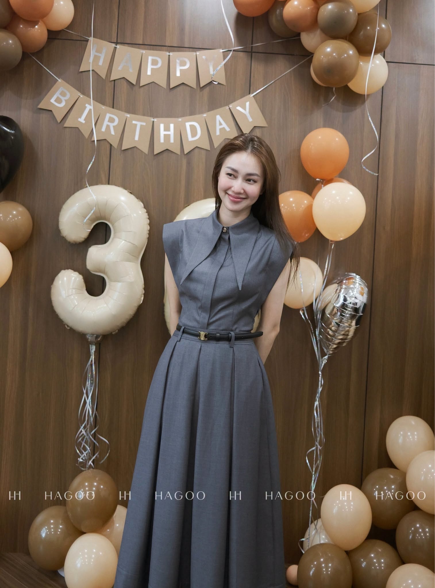 HAGOO long pleated soup skirt