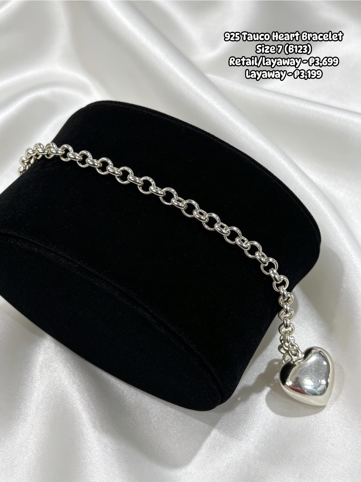 TAUCO BOU HEART BRACELET SILVER