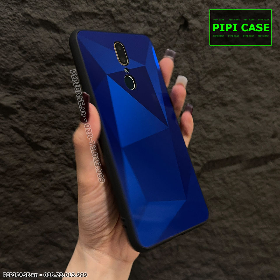 Ốp Lưng Oppo F11 - Kim Cương 6D - Xanh_thumbnail_1