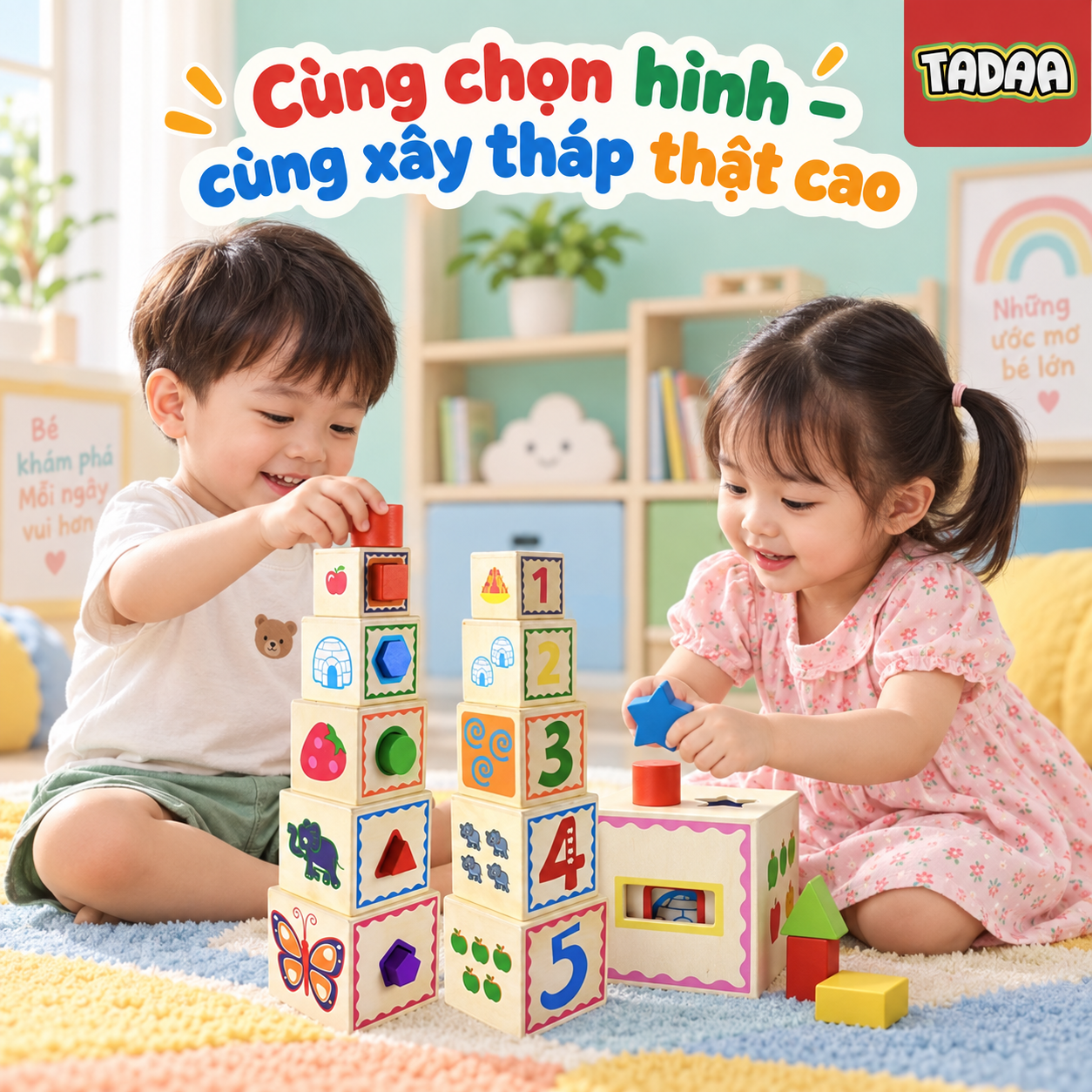 Bộ xếp chồng & thả khối – Bé Khám Phá Hình Khối_thumbnail_1