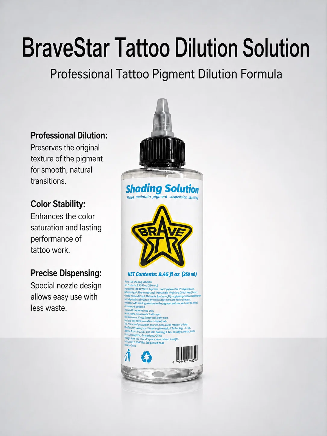Pha đen Brave Star - Dilution Solution - 250ml