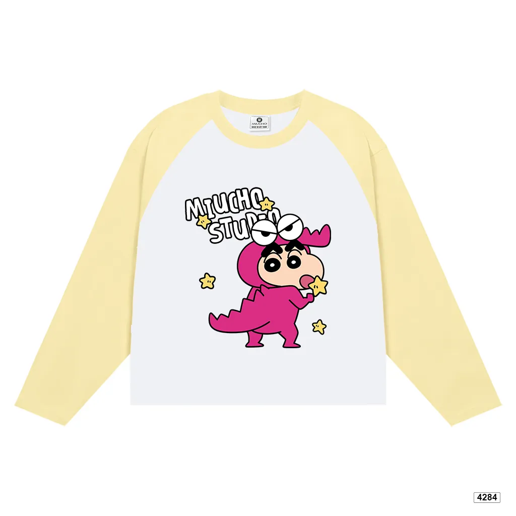 Áo thun tay dài unisex form boxy phối cổ tay Miucho 4284_thumbnail_10