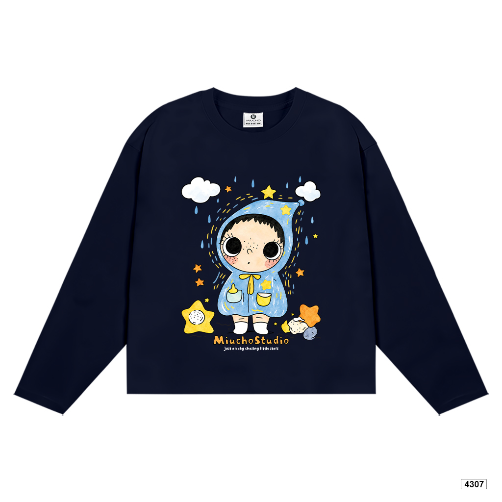Áo thun tay dài unisex form boxy Miucho 4307_thumbnail_10