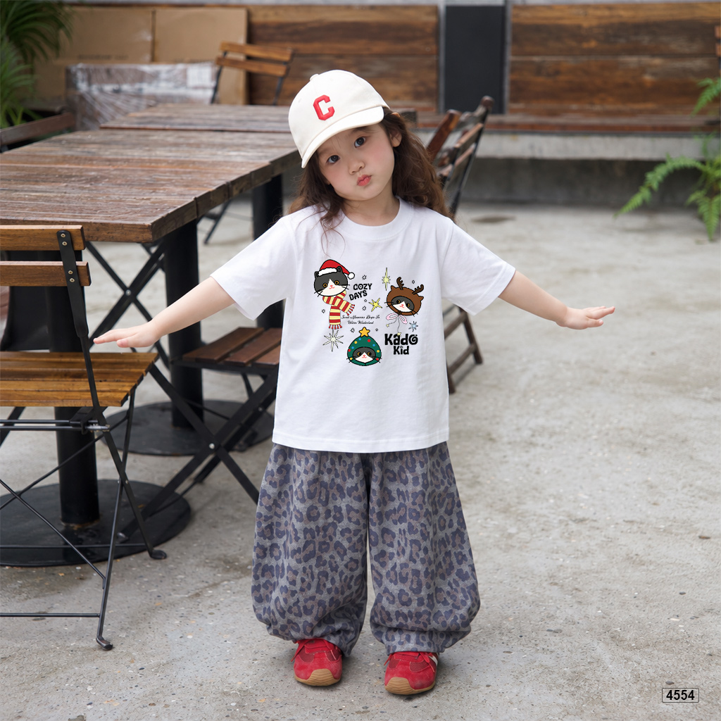 Áo thun bé gái form rộng noel mèo xinh Kado 4554_thumbnail_3