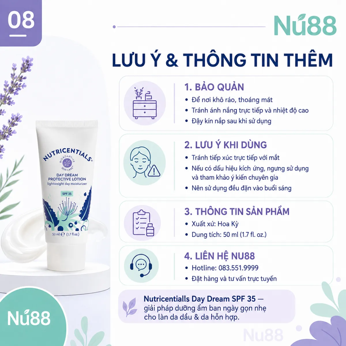 Kem dưỡng ẩm Nutricentials Day Dream SPF 35 giảm giá từ 1.491.000đ còn 9xx.000đ kèm quà tặng 600.000đ. Dưỡng ẩm, chống nắng, kiểm soát dầu cho da mềm mịn suốt cả ngày._thumbnail_7