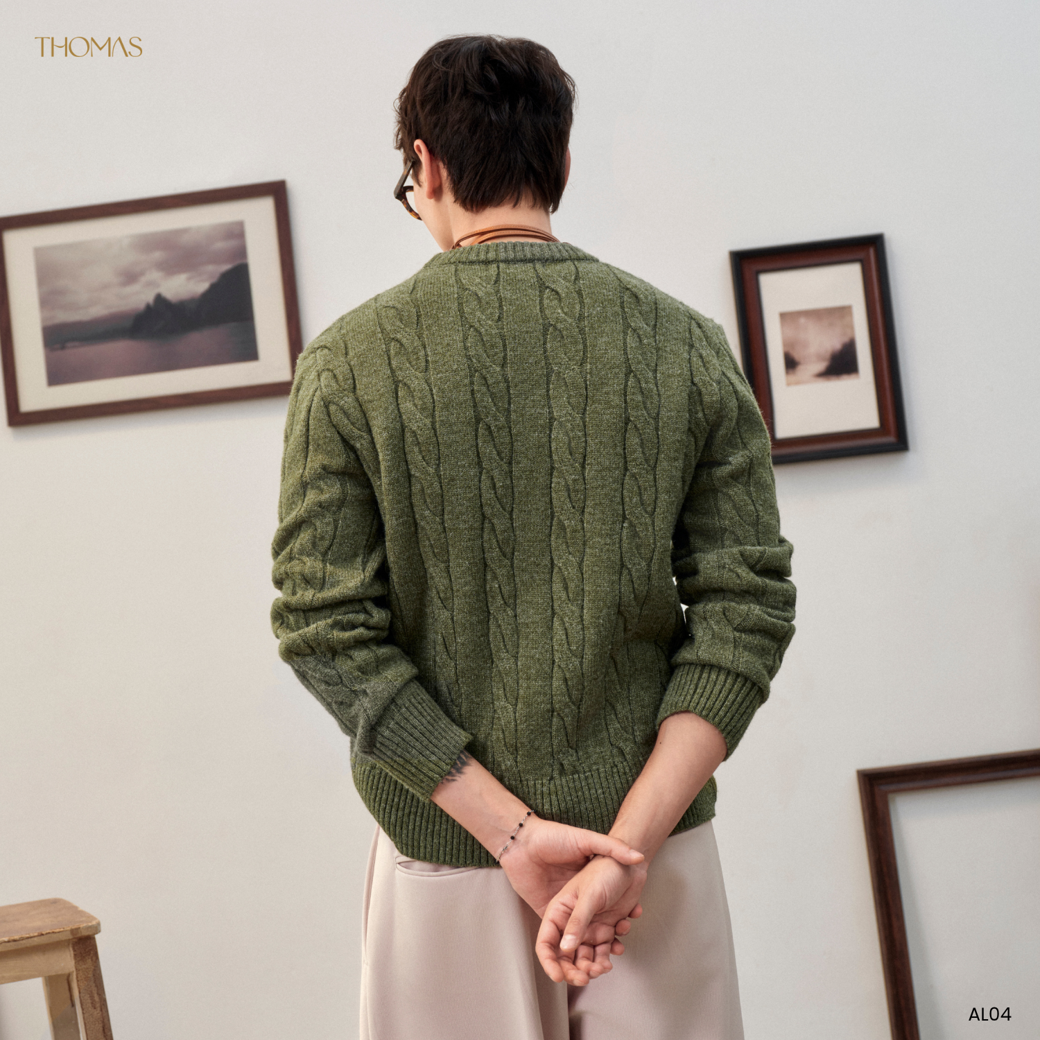 Áo Sweater Twisted-Wool Sợi Viscose Form Relaxed_thumbnail_20