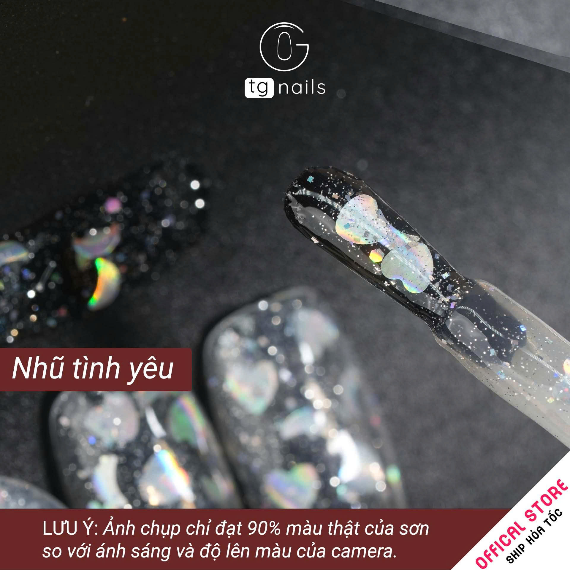 Sơn móng gel TG. Dung tích: 15ml/ lọ. Nhãn hàng TG nail. Màu Thạch Nhũ_thumbnail_6