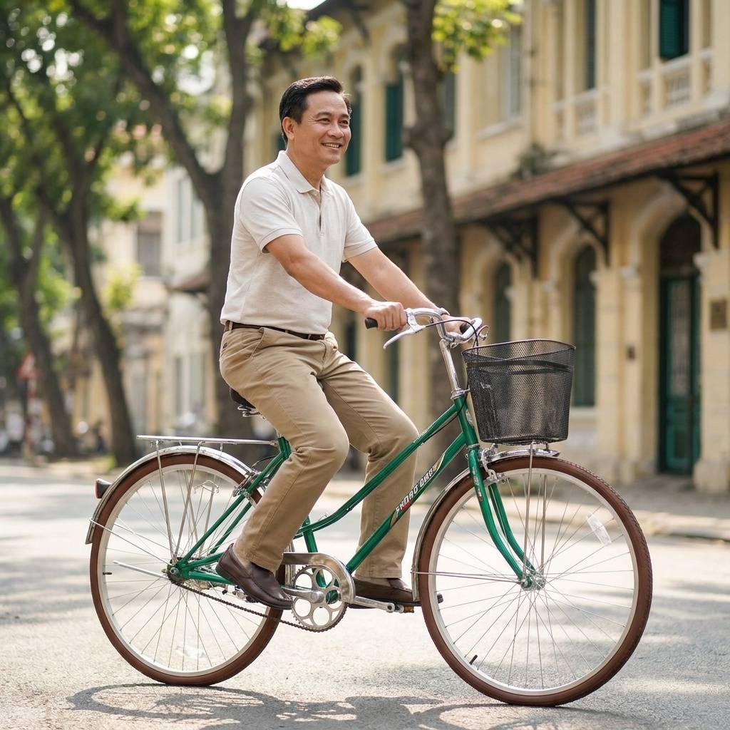 Xe Đạp Thống Nhất Dáng Cổ Điển Xưa Nam Nữ, TẶNG BỘ PHỤ KIỆN, khung thép chắc chắn, bền bỉ_thumbnail_2