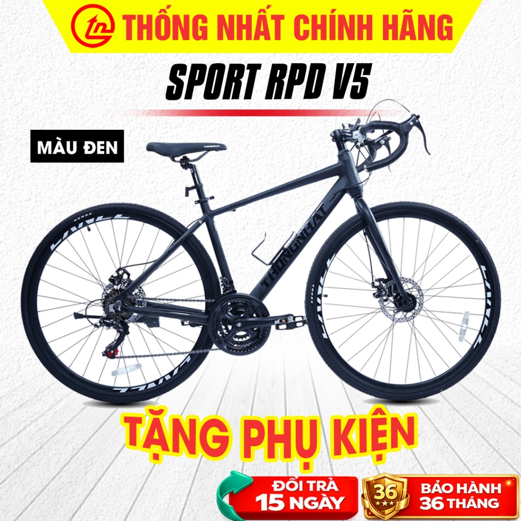 Xe Đạp Đua Thống Nhất RPD V5 Khung Nhôm Cao Cấp - Bộ Chuyển Động Shimano 24 Tốc Độ - Tặng Đầy Đủ Phụ Kiện_thumbnail_1