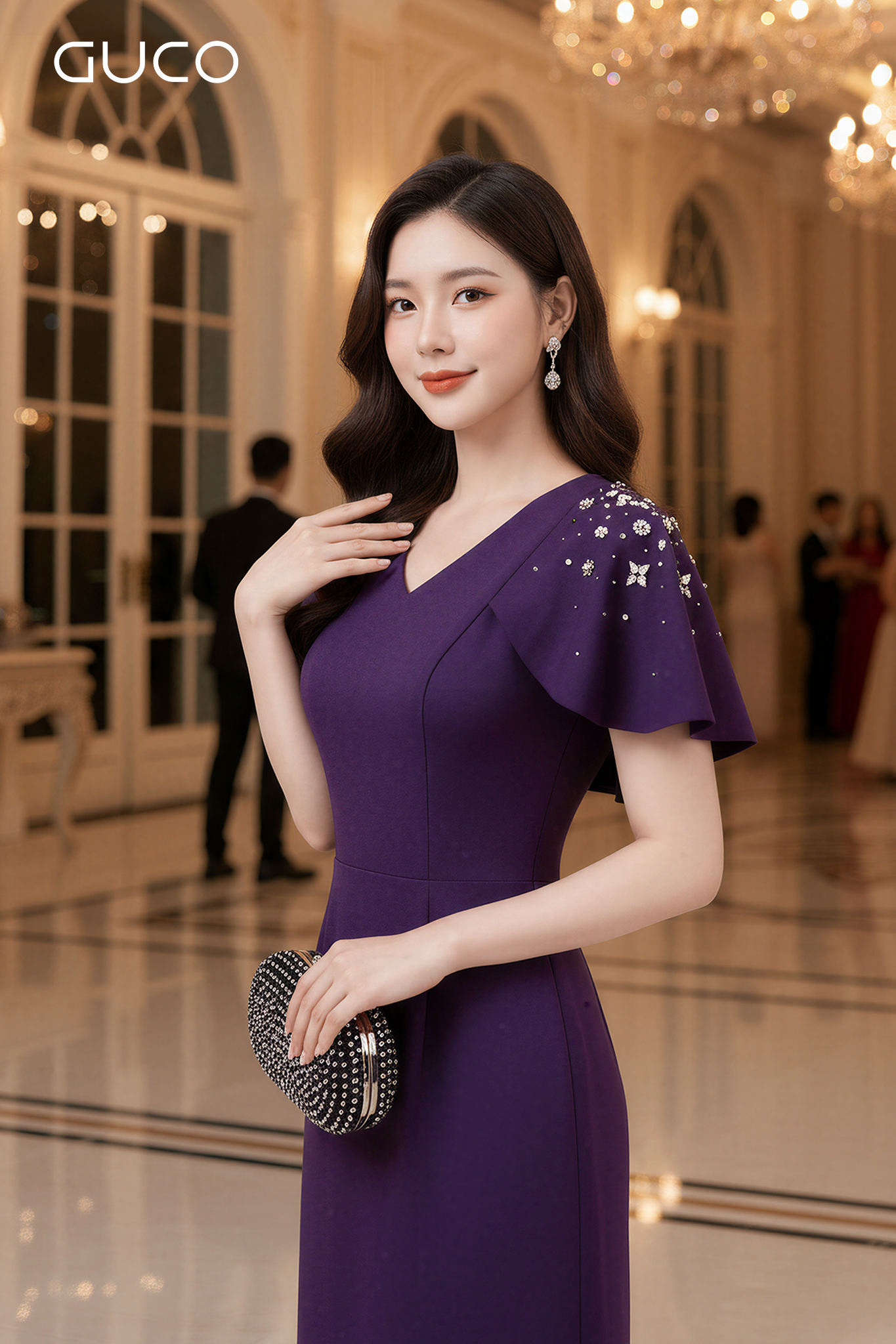 GUCO Đầm Tím Đính Đá Dự Tiệc - 5092_thumbnail_1