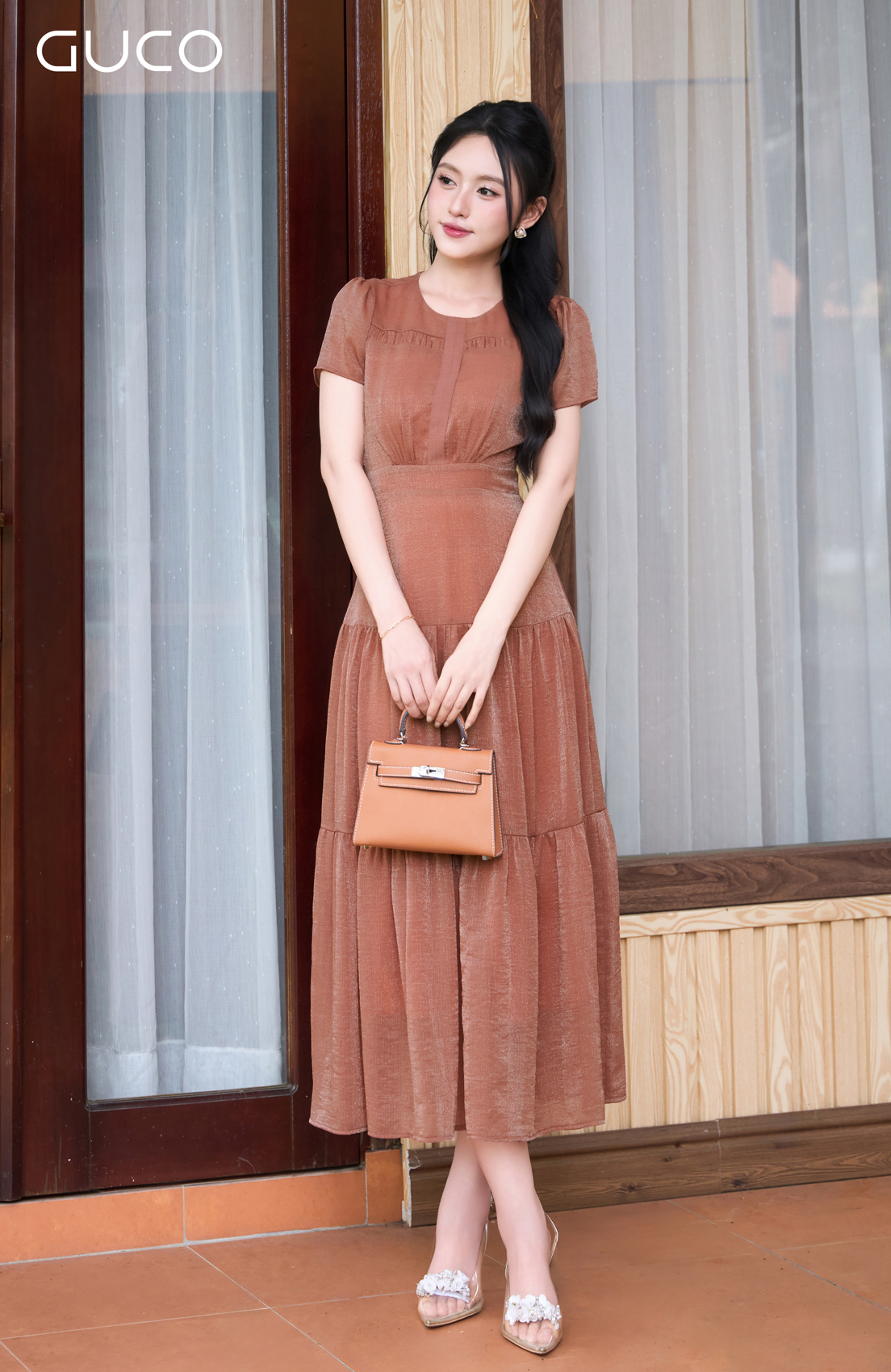 ĐẦM XÒE CỔ TRÒN BÈO NHÚNG - CAM_thumbnail_4