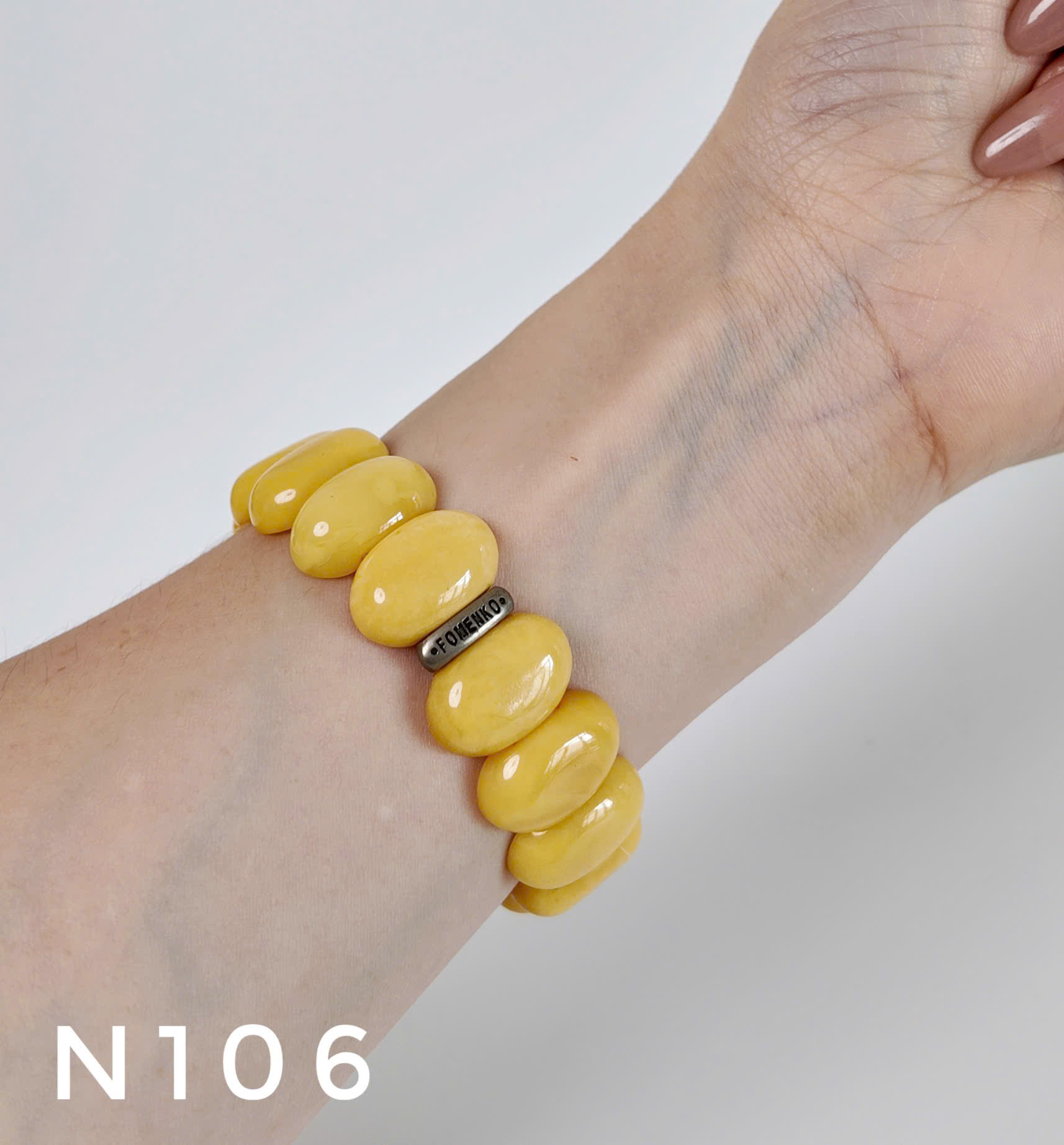 Lắc Tay Hổ Phách Vàng Lạp Bản Oval Bóng – N106_thumbnail_2