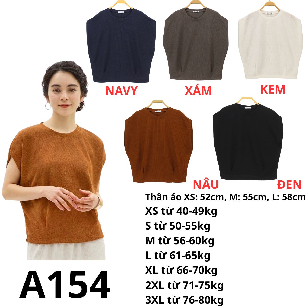 A154- Áo len mỏng Gu