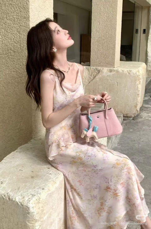 Lucas - Set váy hoa 2 dây dáng dài bèo lượn chéo + áo khoác cardigan_thumbnail_3