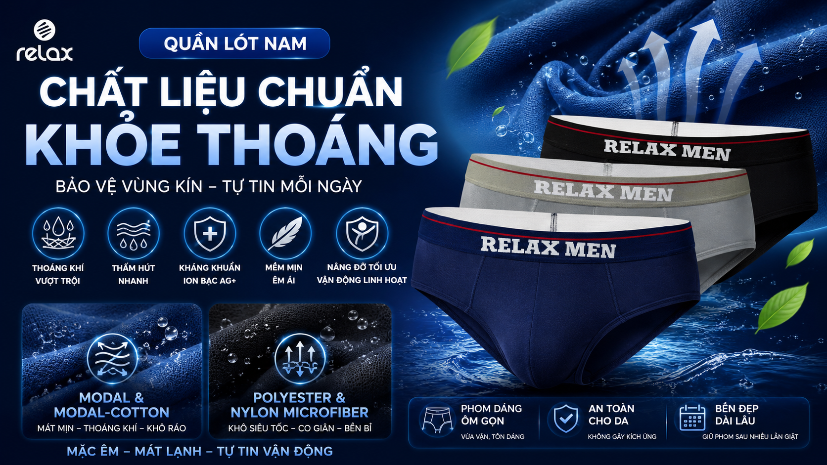 Nên Chọn Underwear Chất Liệu Gì Khi Chơi Thể Thao, Tập Gym Hoặc Vận Động Ngoài Trời?