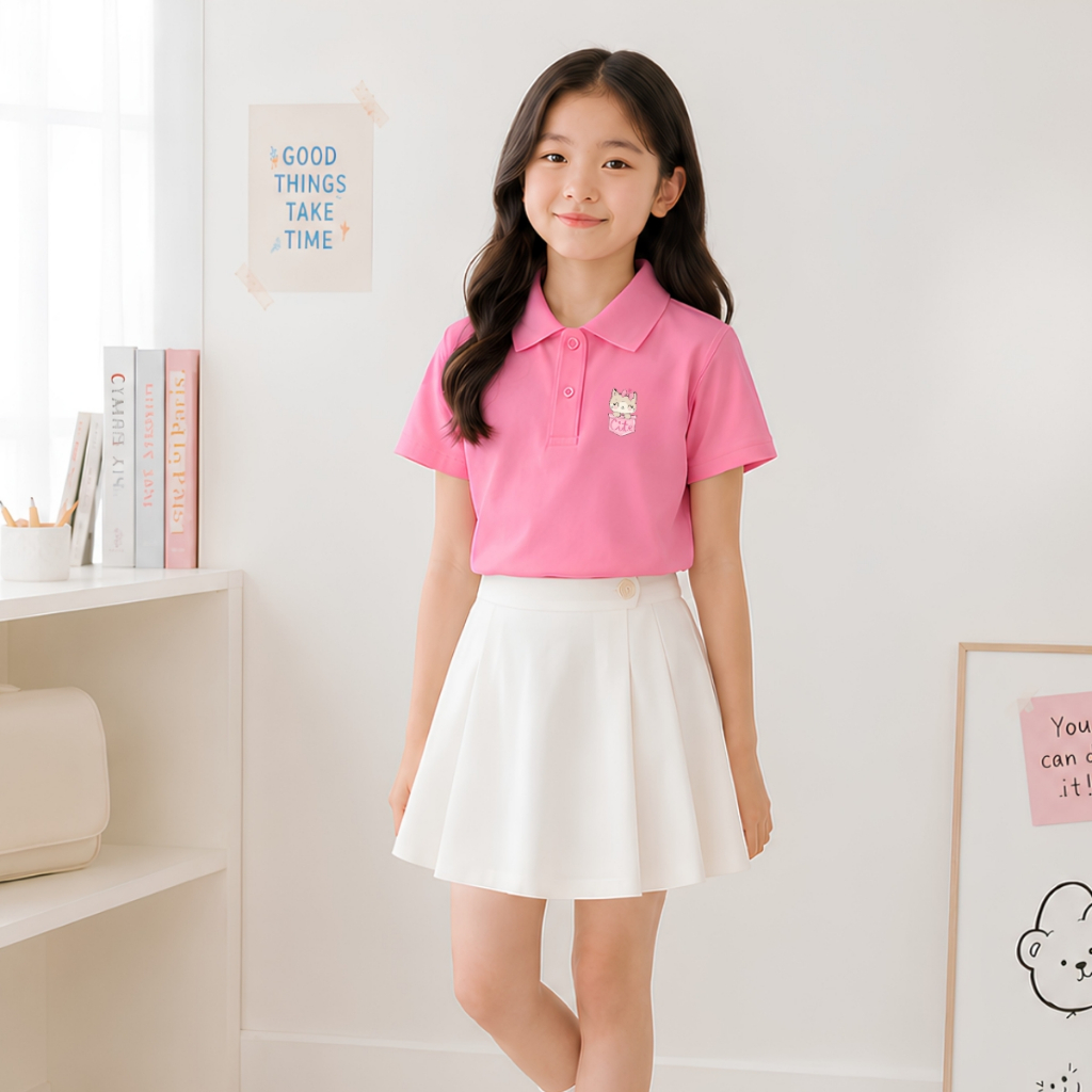 Áo polo bé gái in hình HỘP QUÀ MÈO CON - Loza Kids PL3648_thumbnail_8