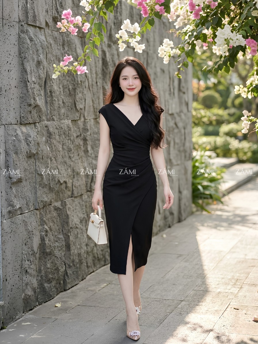 G60 - Váy Body Xếp Ly Eo Thanh Lịch