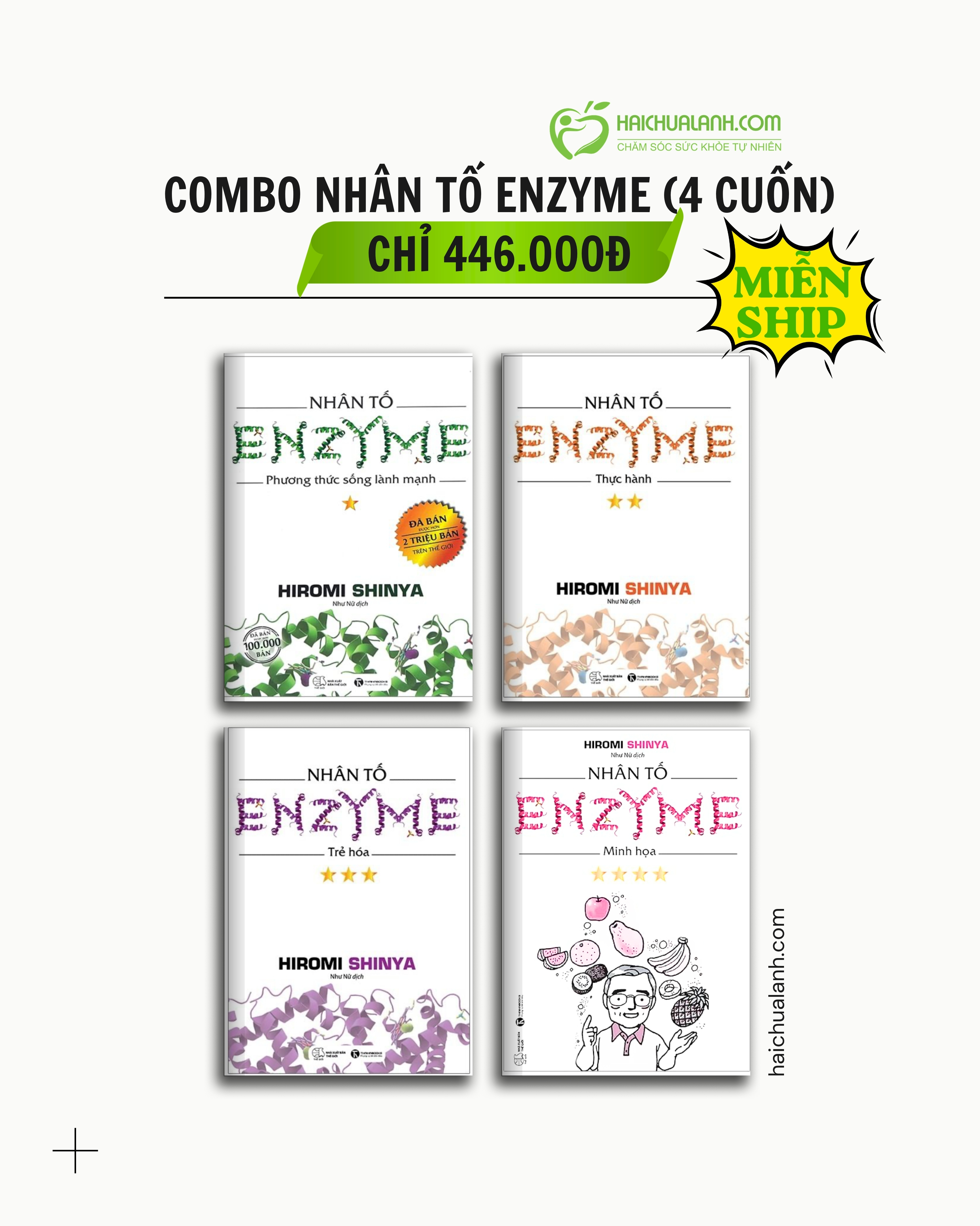 Combo 4 Cuốn Nhân Tố Enzyme _ Hiromi Shinya