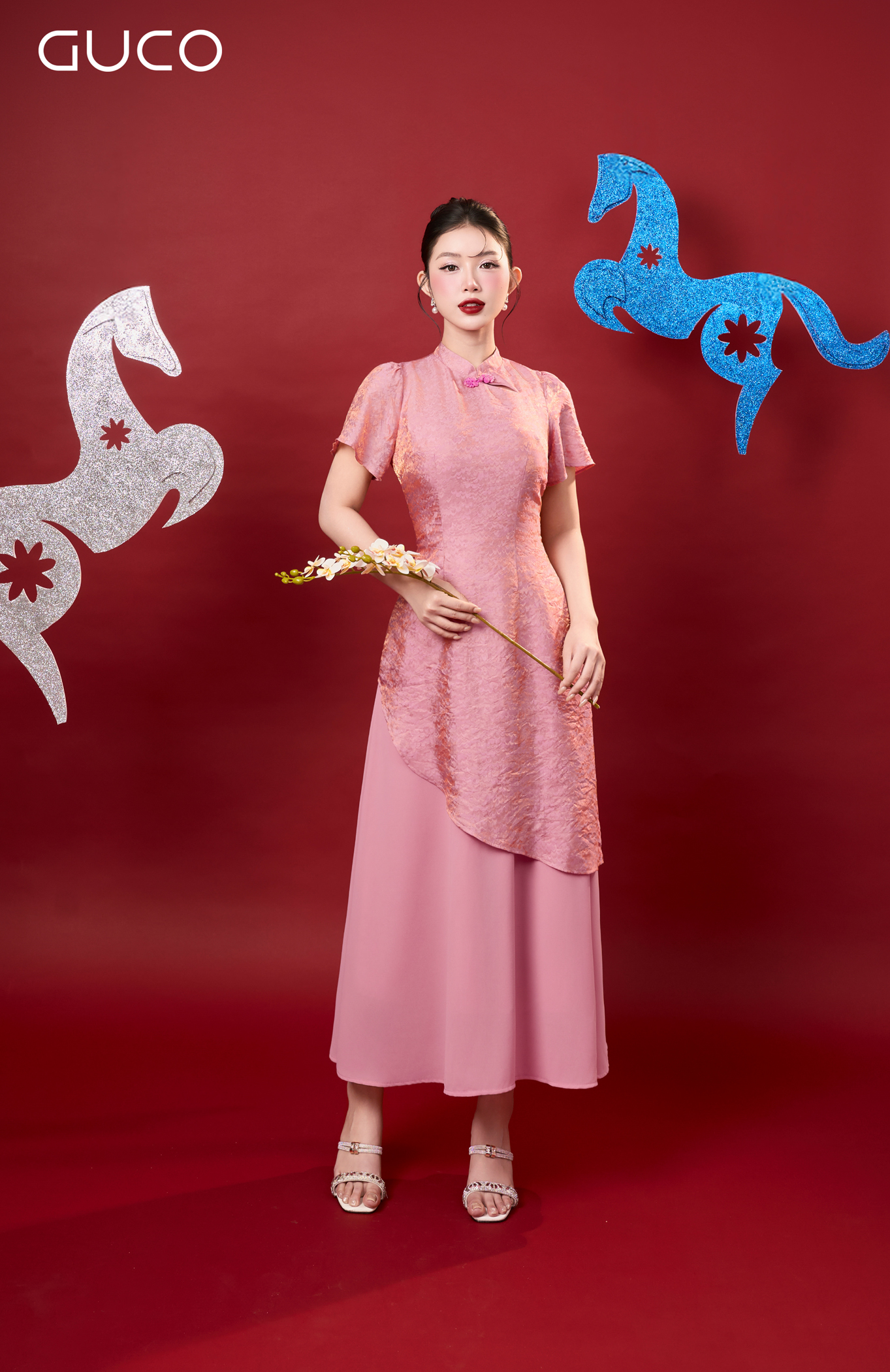 ĐẦM HOA CỔ TÀU TÙNG VOAN - HỒNG 5056_thumbnail_4