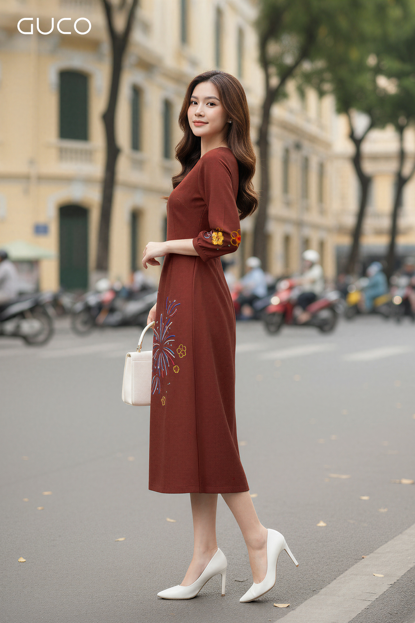 ĐẦM A THÊU HOA TAY LỠ - CAM_thumbnail_1