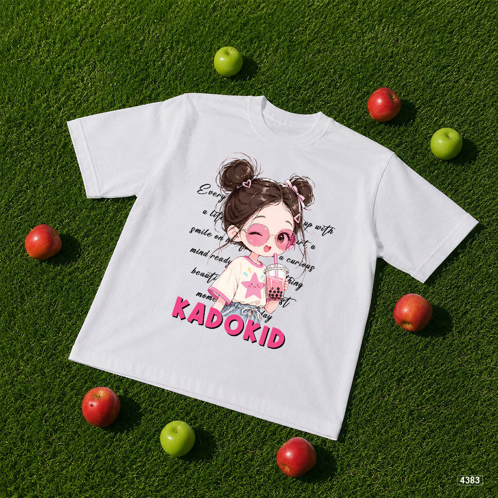 Áo thun bé gái form rộng bubble tea Kado 4383_thumbnail_6