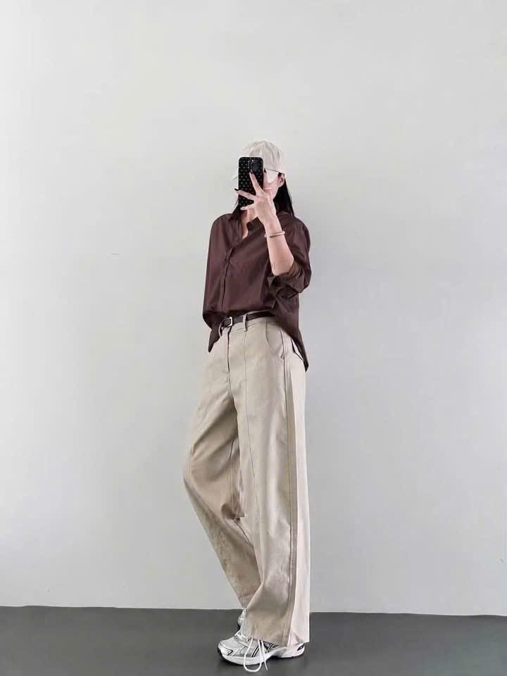 Áo sơ mi lụa tơ xuất Hàn