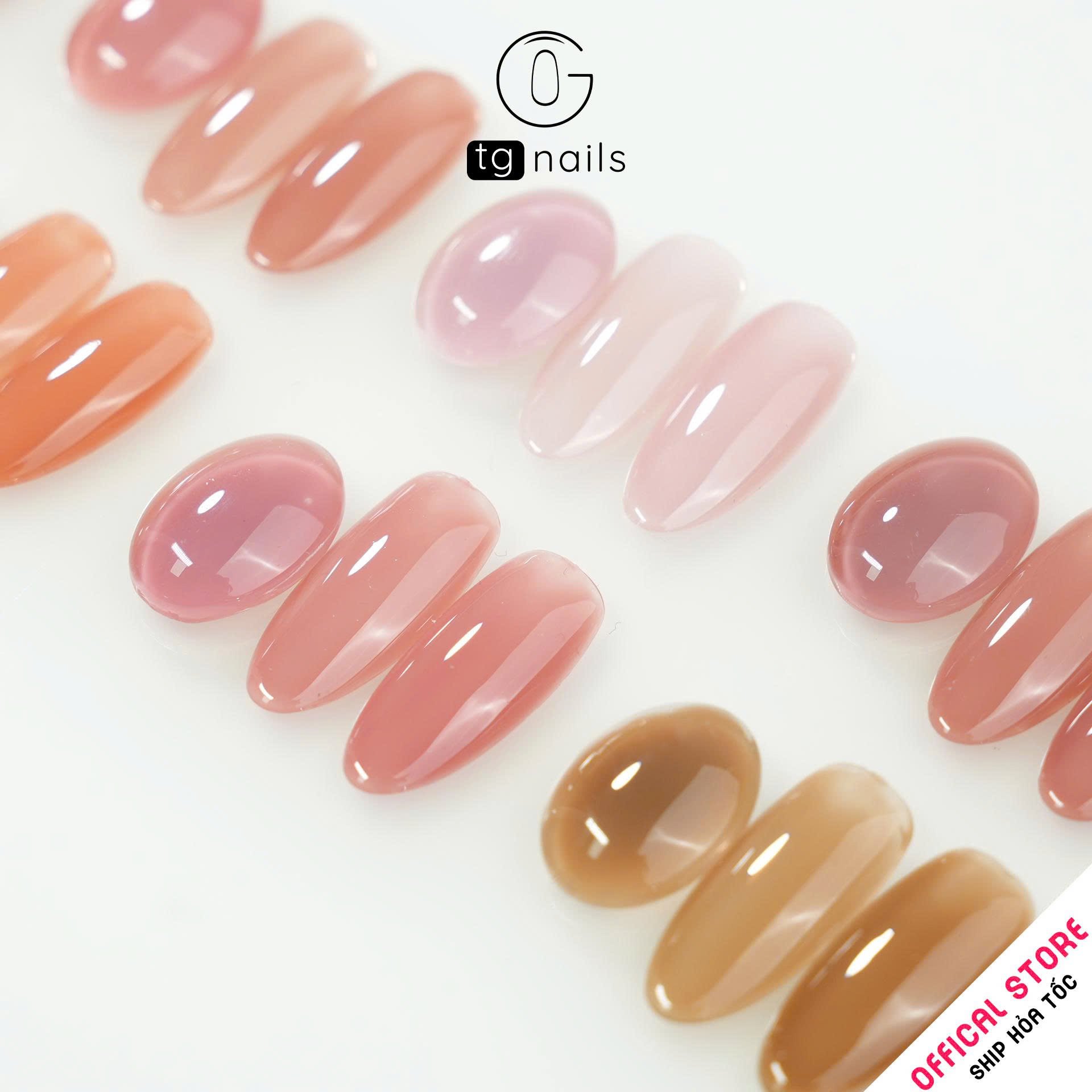 Combo 8 màu Thạch Hồng đục TG Nails kèm bảng màu_thumbnail_13