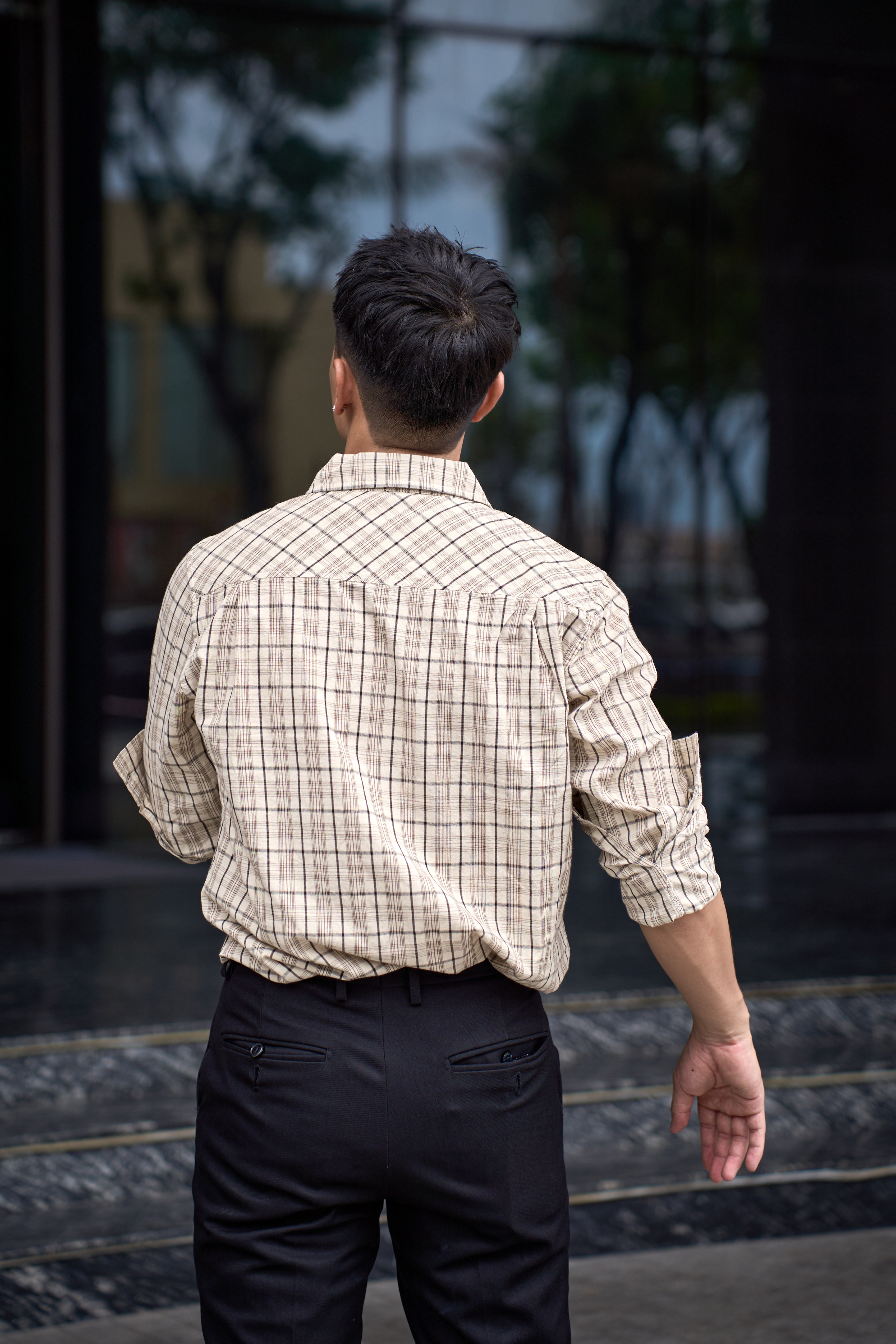 SA114 - Áo sơ mi nam kẻ caro in chữ phong cách streetwear dáng rộng_thumbnail_1