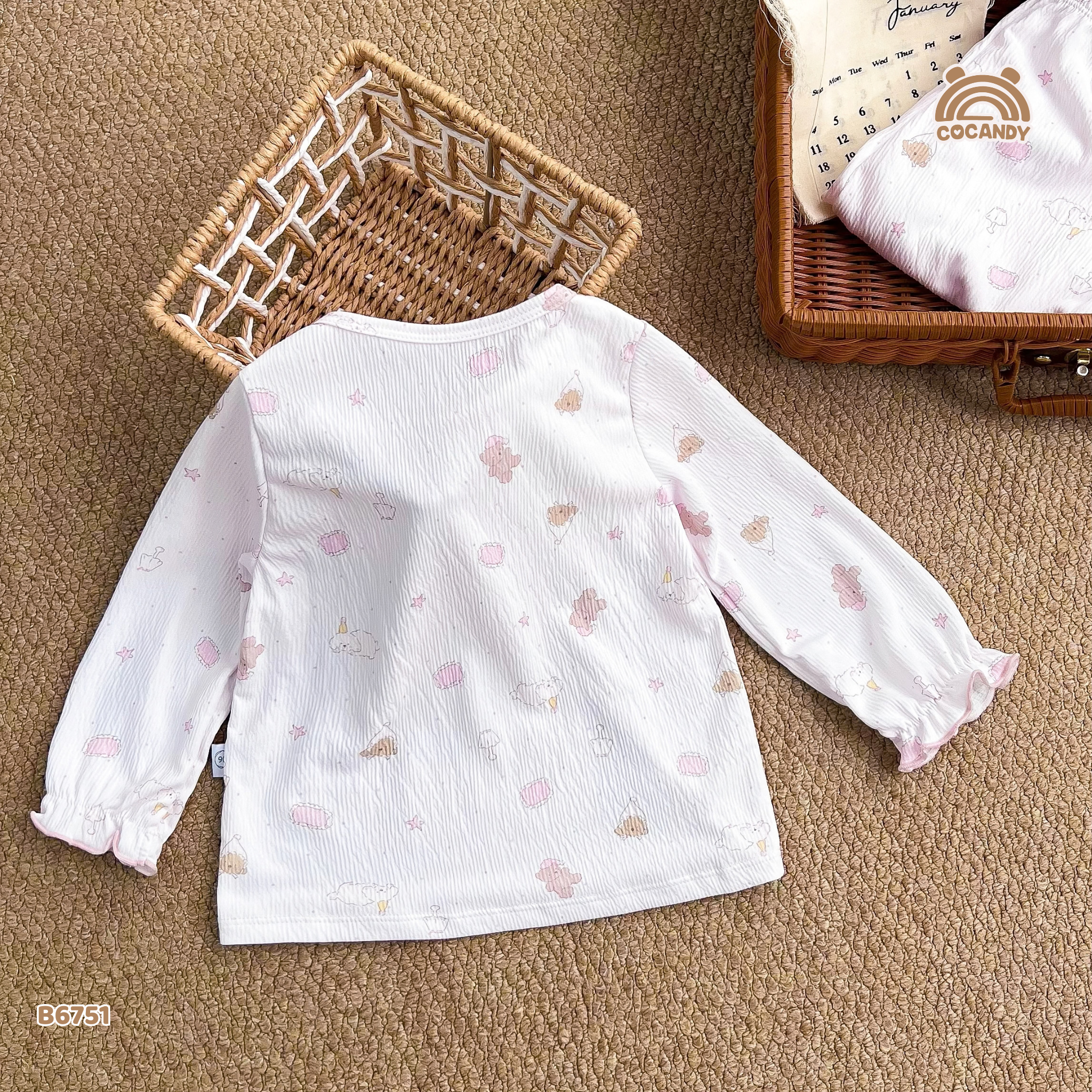Bộ dài HỒNG họa tiết gấu cún_thumbnail_2